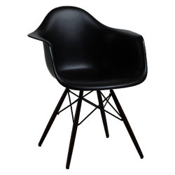 Vitra Eames DAW 43cm Armchair Black / Dark Maple